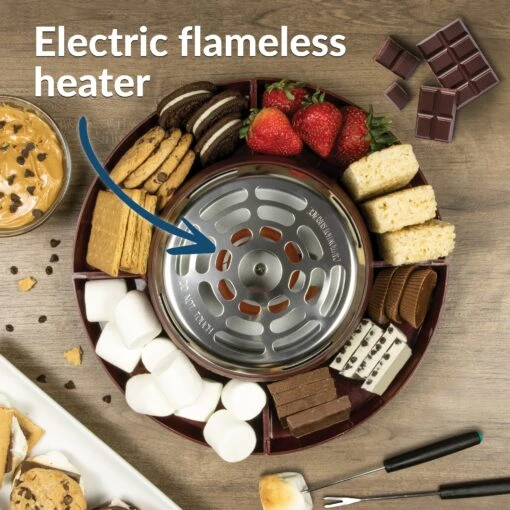 MyMini Electric S'mores Maker 8 MyMini Electric S'mores Maker -Nostalgia Food NMSM100BR feature 02