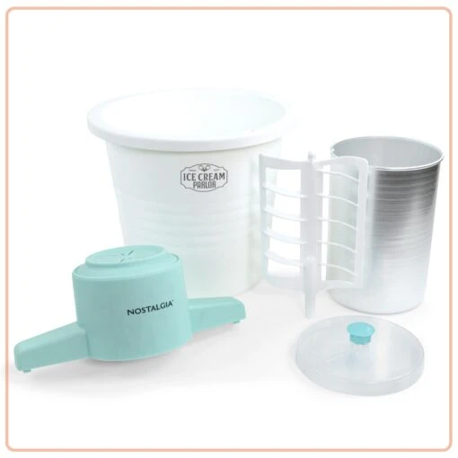 4-Quart Parlor Electric Ice Cream Maker - White -Nostalgia Food NPICMPRL4WH feature 06 c7209ba5 fbb5 4440 8b83 e8c163f2a493