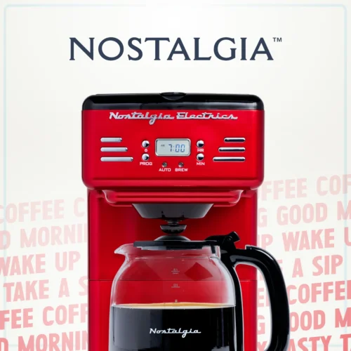 Retro 12-Cup Programmable Coffee Maker -Nostalgia Food NRCOF12RR 05 image