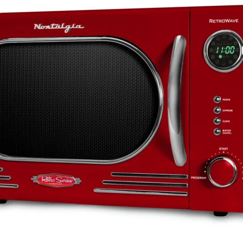 Retro 1.1 Cu Ft 1000 Watt Microwave Oven -Nostalgia Food NRMO11RR scaled