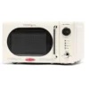 Retro Compact Countertop Microwave Oven 0.7 Cu. Ft. 700-Watts, Cream