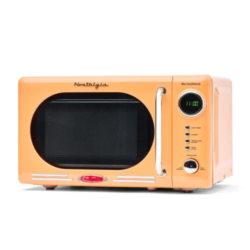 Retro 0.7 Cubic Foot 700-Watt Countertop Microwave Oven - Orange