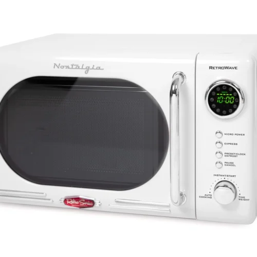 Retro 0.7 Cubic Foot 700-Watt Countertop Microwave Oven - White