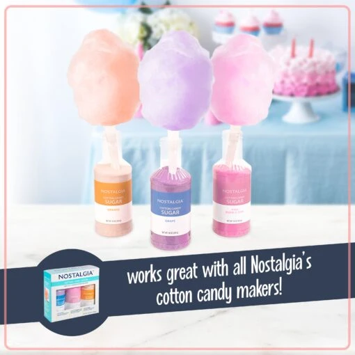 Retro Hard Candy Cotton Candy Maker -Nostalgia Food NRPCM45RR 04 Flossingsugarkit
