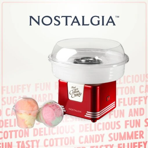 Retro Hard Candy Cotton Candy Maker -Nostalgia Food NRPCM45RR 05 otherimage