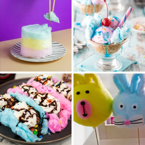 Retro Hard Candy Cotton Candy Maker -Nostalgia Food NRPCM45RR 06 Candy Lifestyle Image scaled