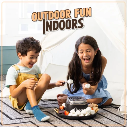 Indoor Electric Stainless Steel S'mores Maker With 4 Compartment Trays -Nostalgia Food NSM200BK6A Image05