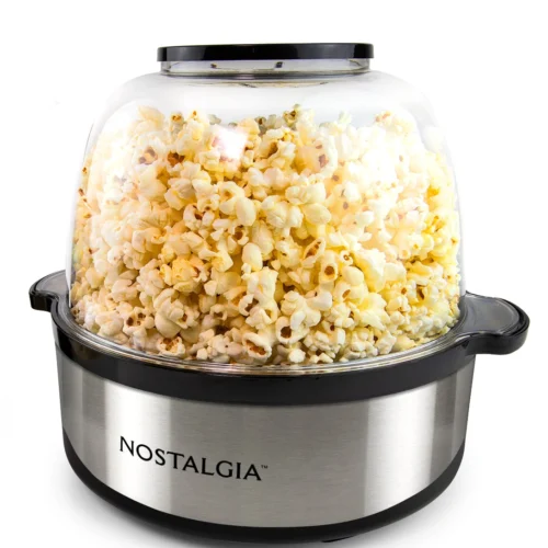 Nostalgia 6-Quart Stainless Steel Stirring Speed Popcorn Popper
