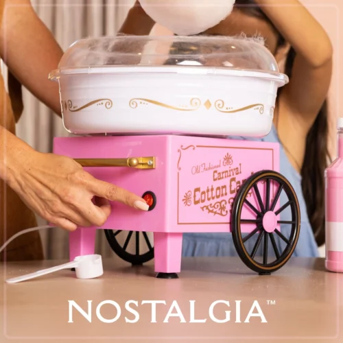 Vintage Hard & Sugar-Free Candy Original Cotton Candy Maker -Nostalgia Food PCM306PK feature 04