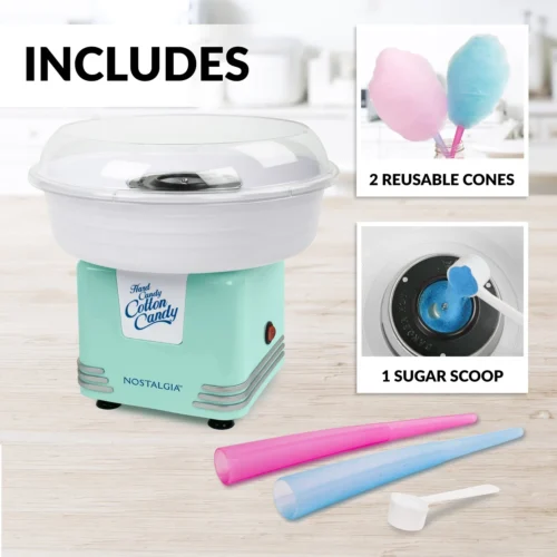 Hard & Sugar Free Candy Original Cotton Candy Maker -Nostalgia Food PCM425AQ cones scoop 7a4740cb 7fb3 40e6 b51e 041aac79c5b1 scaled
