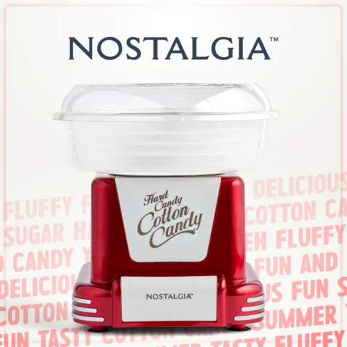 Retro Hard & Sugar-Free Candy Original Cotton Candy Maker -Nostalgia Food PCM805RETRORED feature 05