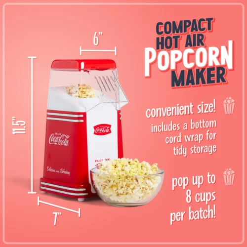 Coca-Cola® 8-Cup Hot Air Popcorn Maker 9 Coca-Cola® 8-Cup Hot Air Popcorn Maker -Nostalgia Food RHP310COKE 01 B0088Q21P0 scaled