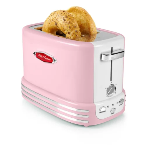 Retro 2-Slice Toaster, Pink