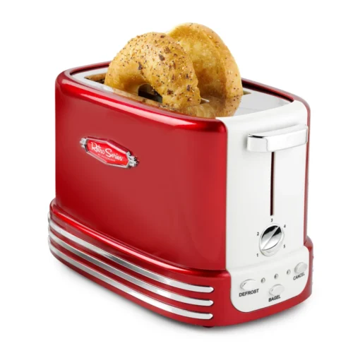 Retro Wide 2-Slice Toaster, Red