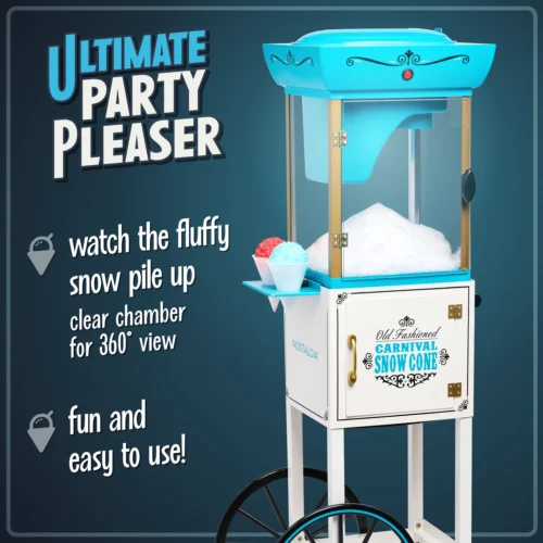 48-Inch Tall Snow Cone Cart 10 48-Inch Tall Snow Cone Cart -Nostalgia Food SCC399 02 PartyPleaser