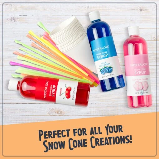 Vintage Snow Cone Maker, White -Nostalgia Food SCM525WH feature 05 6cbc5e80 f18b 4c59 bb14 bc621ff5065c