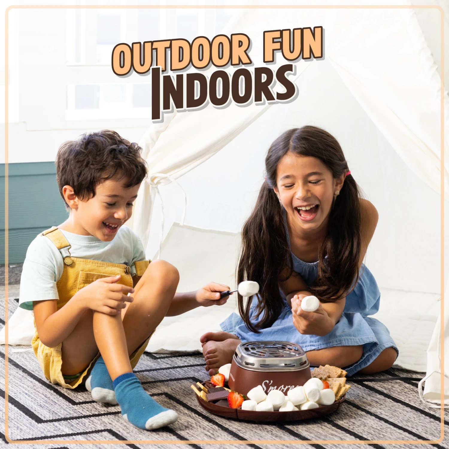 Indoor Electric Stainless Steel S'mores Maker With 4 Compartment Trays For Graham Crackers, Chocolate, Marshmallows And 2 Roasting Forks 6 Indoor Electric Stainless Steel S'mores Maker With 4 Compartment Trays For Graham Crackers, Chocolate, Marshmallows And 2 Roasting Forks - Image 6