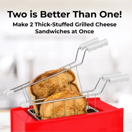 Coca-Cola® Grilled Cheese Toaster With Easy-Clean Toaster Baskets And Adjustable Toasting Dial 9 Coca-Cola® Grilled Cheese Toaster With Easy-Clean Toaster Baskets And Adjustable Toasting Dial -Nostalgia Food TCS2CK Image2 scaled