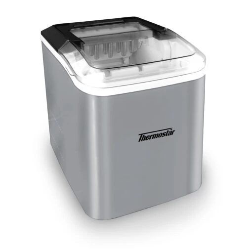 Thermostar 26-Pound Automatic Self-Cleaning Portable Countertop Ice Maker Machine -Nostalgia Food TSICEBNHSC26SL WN TS23 ALTHERO