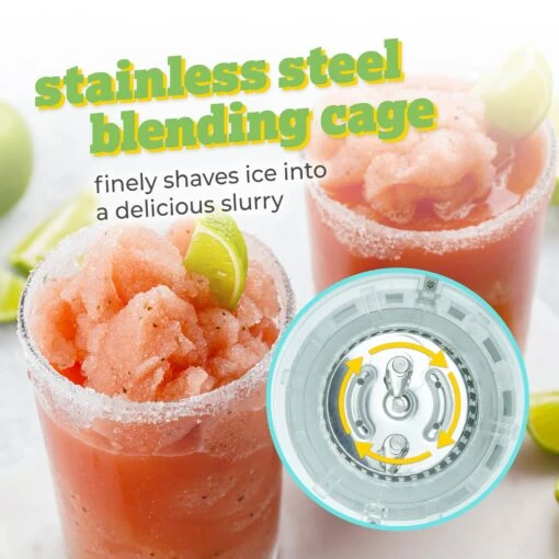 Taco Tuesday 1-Gallon AC/DC Tailgater Party Frozen Margarita & Slush Machine, Green -Nostalgia Food TTMSBINV1WG 02 BlendingCage c895fbee 6be6 44d1 855c bf3a7162176b