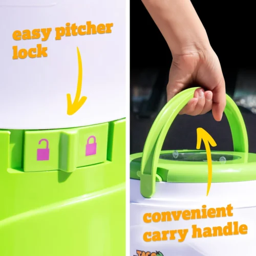 Taco Tuesday 1-Gallon AC/DC Tailgater Party Frozen Margarita & Slush Machine, Green -Nostalgia Food TTMSBINV1WG 04 LockHandle 4dd2d6da 92a3 461e 9fd8 cbfa9ad2b78b scaled