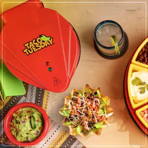 Taco Tuesday Baked Tortilla Bowl Maker -Nostalgia Food TTTB1RD 04 Lifestyle