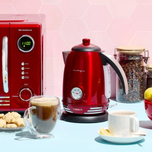 Retro 1.7-Liter Stainless Steel Electric Water Kettle With Strix Thermostat, Retro Red 10 Retro 1.7-Liter Stainless Steel Electric Water Kettle With Strix Thermostat, Retro Red -Nostalgia Food WK17RR 03 scaled